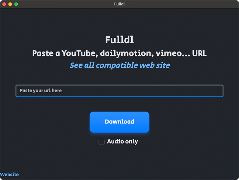 Fulldl macOS dark theme